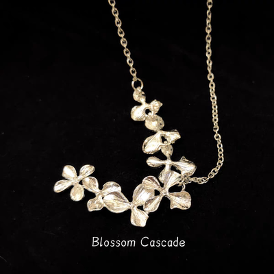 Vintage古着 Blossom Cascade  项链 兰花 清冷 小众设计 轻复古