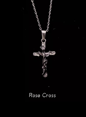 Vintage古着  Rose Cross 项链 哥特 亚文化 y2k 小众设计 轻复古