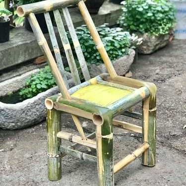 竹椅子靠背椅手工老式竹编藤椅子家用阳台小竹凳竹子椅编织矮凳子