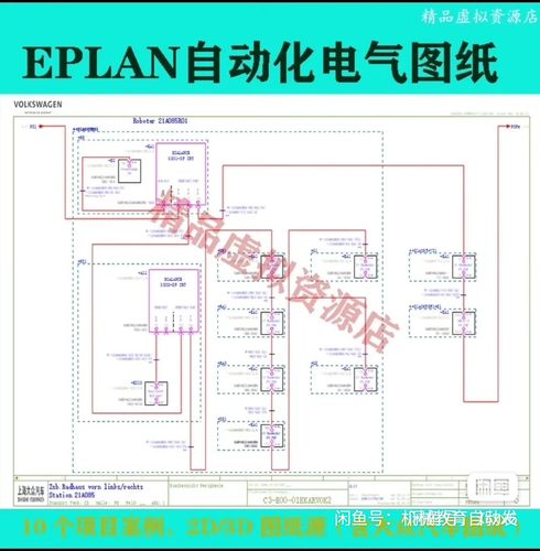 EPLAN自动化电气图纸20个项目案例 共有20个项目案例2D/3D图纸源