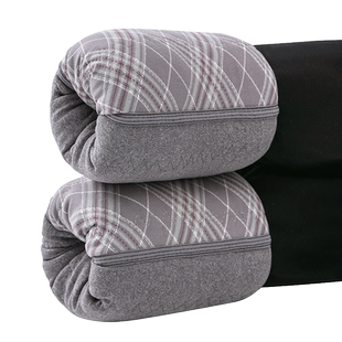 蚕丝棉裤女冬季外穿加绒加厚打底裤东北特厚超厚高腰踩脚保暖裤