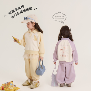 【春款首发】大小卷女童套装春装2026新款宝宝男童运动卫衣两件套