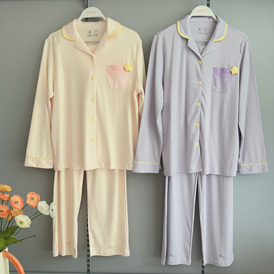 香蜜闺秀25303035女士家居服国香棉质长袖长裤套装舒适休闲款睡衣