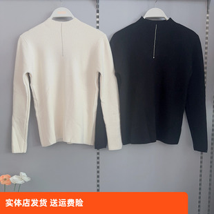 百搭款 香蜜闺秀25427010女款 羊毛衫 新款 可机洗发热羊毛中领秋冬季