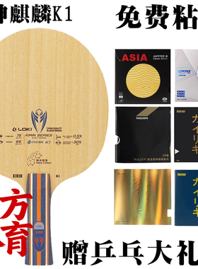 LOKI雷神麒麟K1乒乓球拍底板5木2碳乒乓球底板外置碳素训练拍套餐