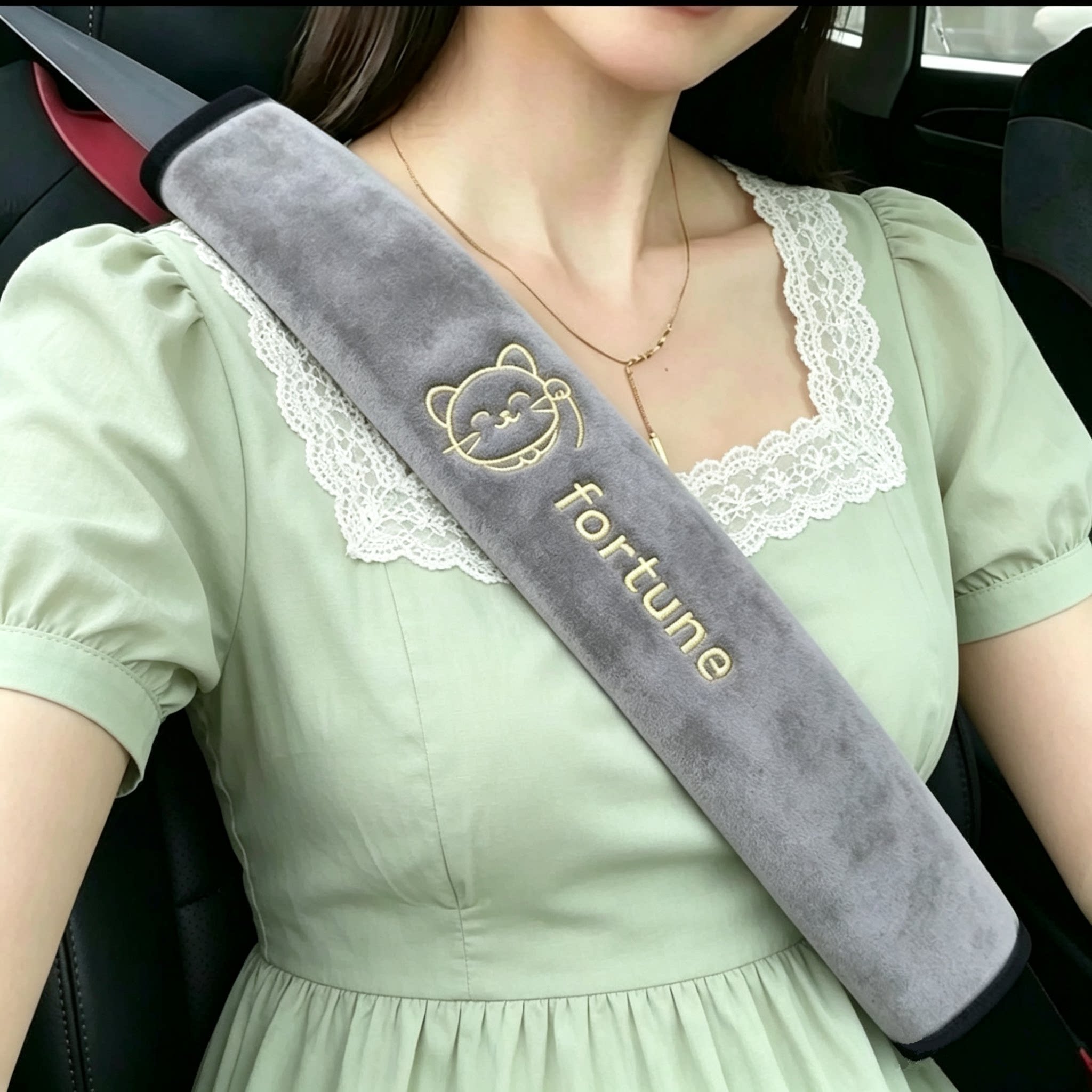 车载麂皮绒安全带护肩套防磨衣服