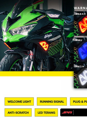 适用于川崎ninja400 4r/4rr 25r 10r 6r z400 改装前转向灯总成