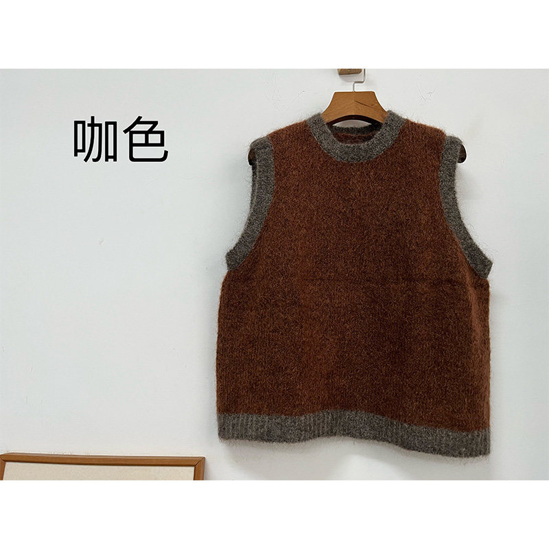 慢慢变蓝原创荼经典马海毛花纱马甲复古加厚圆领针织背心羊毛马夹,女装/女士精品,马夹,淘宝优惠券,粉丝福利购,淘宝优惠卷