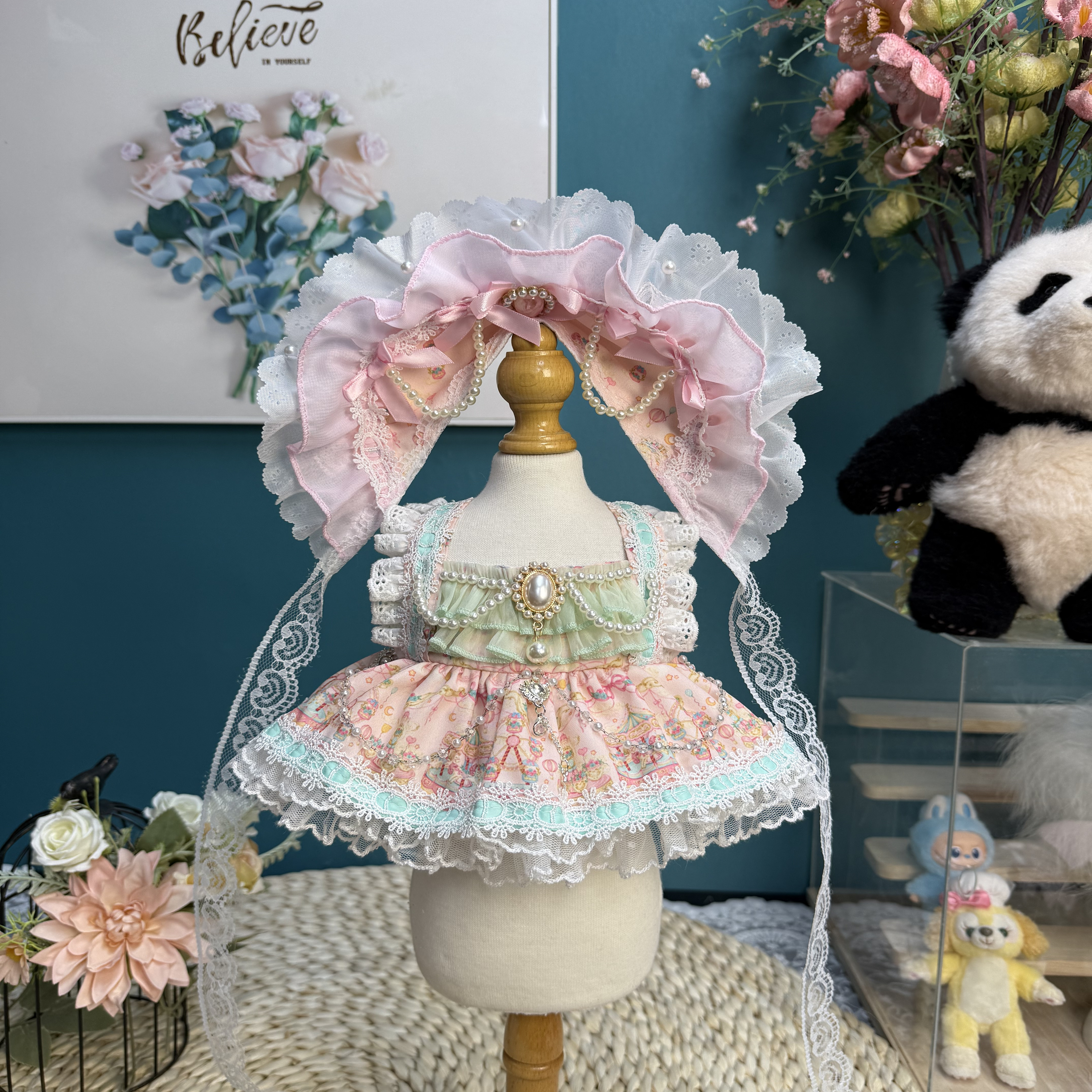 DANI高定手工娃衣定制毛绒玩偶裙