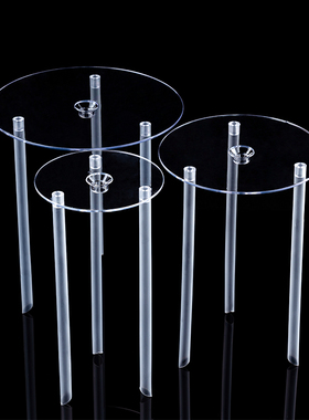 双层生日蛋糕打桩支架隔空悬浮错位吸管透明固定多层打桩垫片撑架