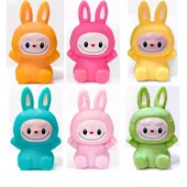 网红拉布布labubu儿童生日蛋糕装 扮 饰卡通摆件可爱公仔甜品台装