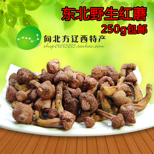 野生红蘑菇 红蘑 松树伞钉肉蘑红东北特产干货250g半斤装包邮