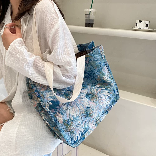 Летний шоппер для рисования, небольшая дизайнерская сумка на одно плечо, портативная ручка, в западном стиле