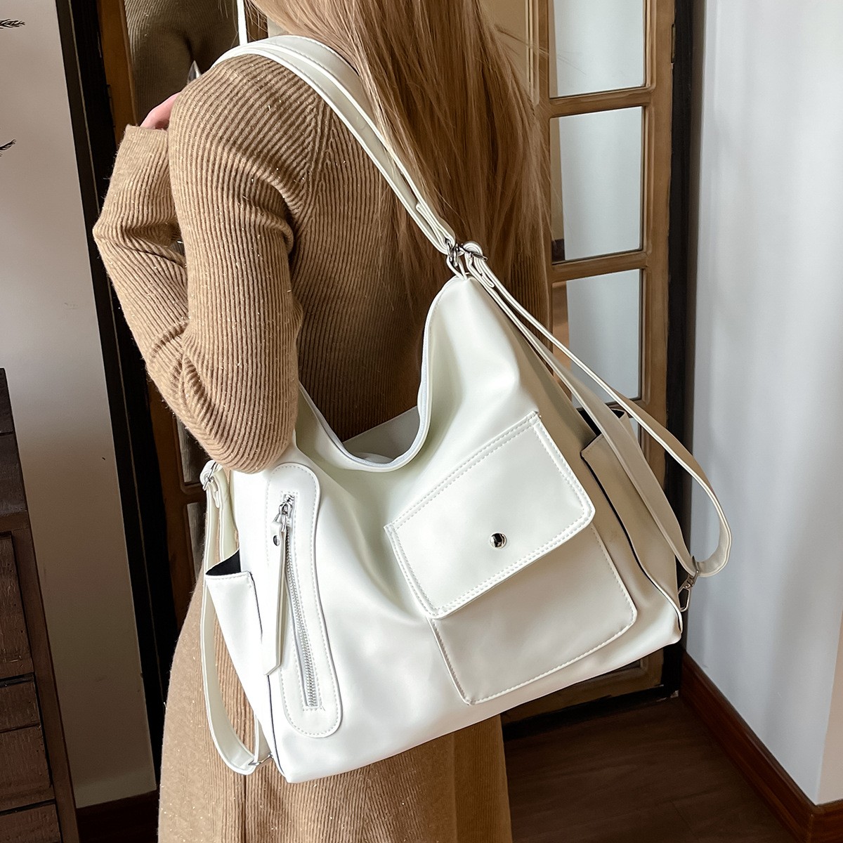 通勤多功能女士托特包双肩背包女