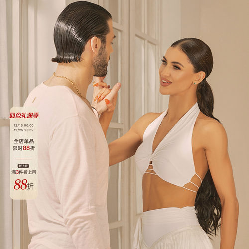 ZYM【失重心率】上衣挂脖吊带夏天拉丁舞练功服女带胸棉25023