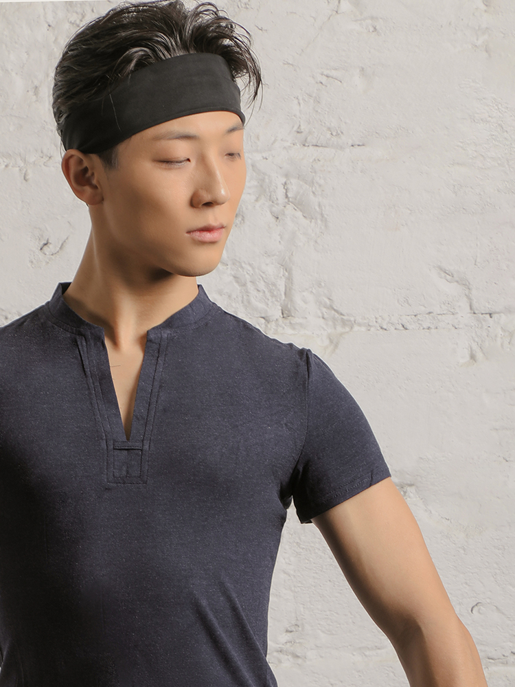ZYM【马笛同款】发带拉丁舞服配饰男士练功止汗弹力发带纯棉FDH