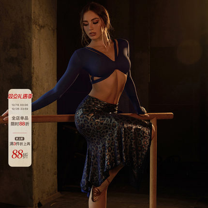 ZYM【纯爱罗曼史】上衣别致胸型设计拉丁舞练功服绑带可调节25083