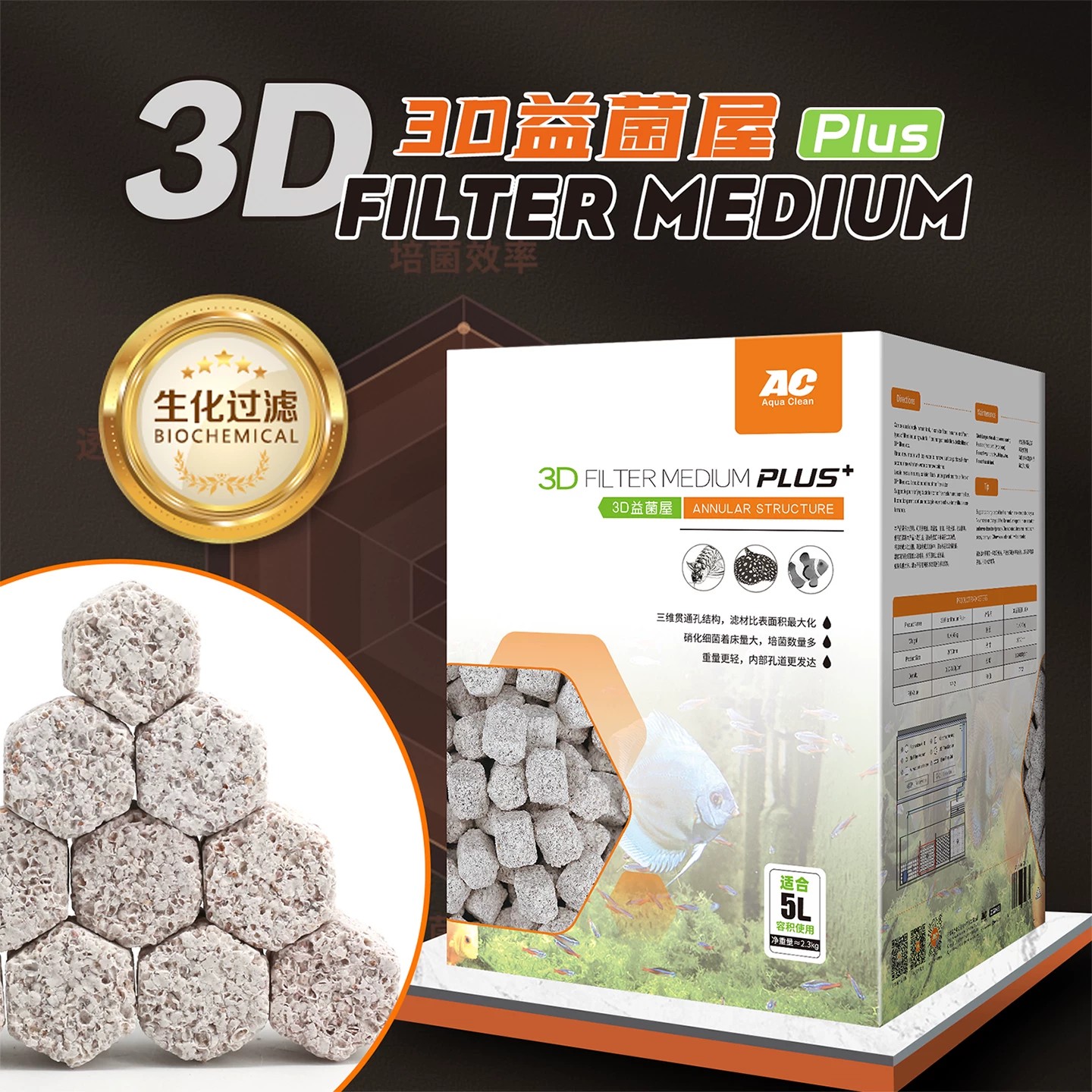 AC全新益菌屋滤材鱼缸过滤培菌图片