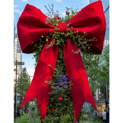 网红超大丝绒布巨型圣诞装饰