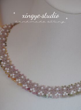 法式蕾丝梭编设计手工项链女小众高级感锁骨链气质百搭颈链lorina