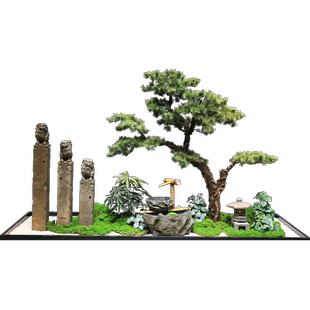 迎客松仿真树大型假树新中式造景室内外松树酒店橱窗装饰摆件绿植