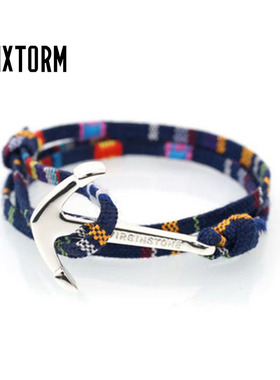 波西米亚风手链 银色船锚VIRGINSTONE手绳 VIXTORM潮牌男女AS-B