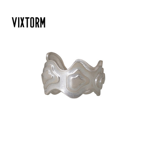 VIXTORM正品纯银戒指 原创线条浮雕指环 独特创意s925银手饰Corte