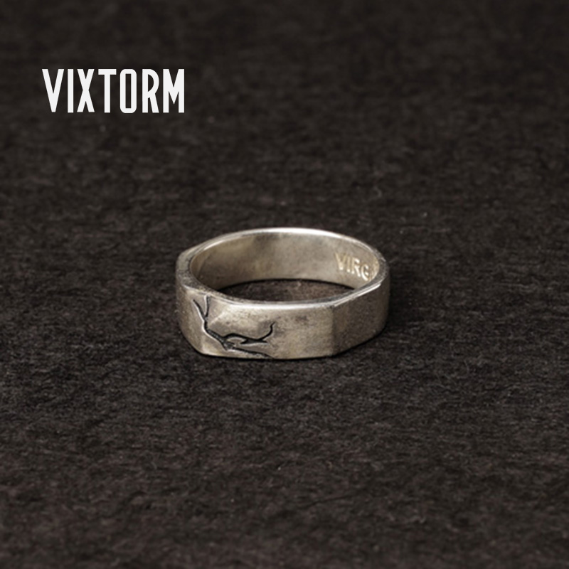 VIXTORM990足银戒指指环原创