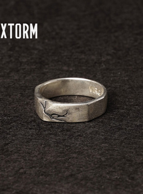 VIXTORM Samurai 990足银纯银戒指指环 原创设计师原创生日礼物