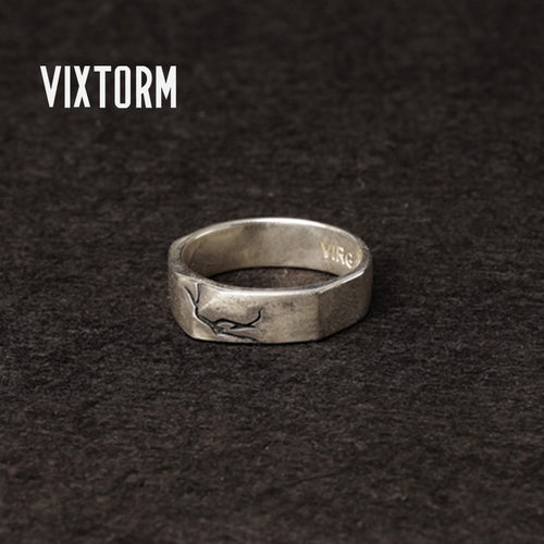 VIXTORM990足银戒指指环原创
