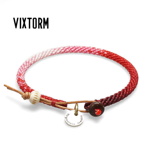 vixtorm渐变琉璃珠手工编织手链