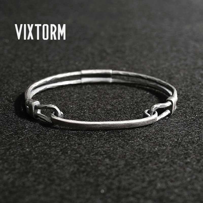 vixtorm925纯银手镯正品暗黑工业