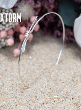 VIXTORM轻量990足银简约手镯 原创设计纯手工开口森系镯子Liberto