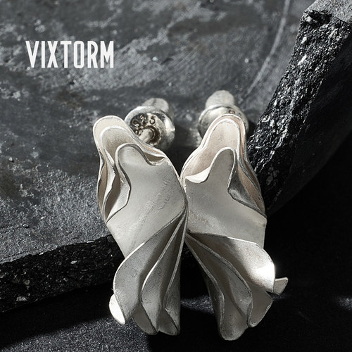 VIXTORMS990足银纯手工耳钉