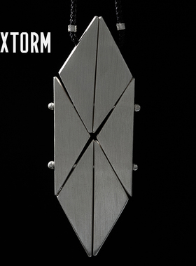 砻 Glyph足银项饰吊坠 VIXTORM设计s990平面几何胸前项链(送证书