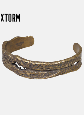 VIXTORM®正品黄铜手镯 Passau原创设计黄铜复古雕刻镯子SS