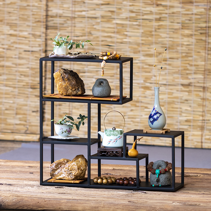 小型展示架现代简约博古架置物架
