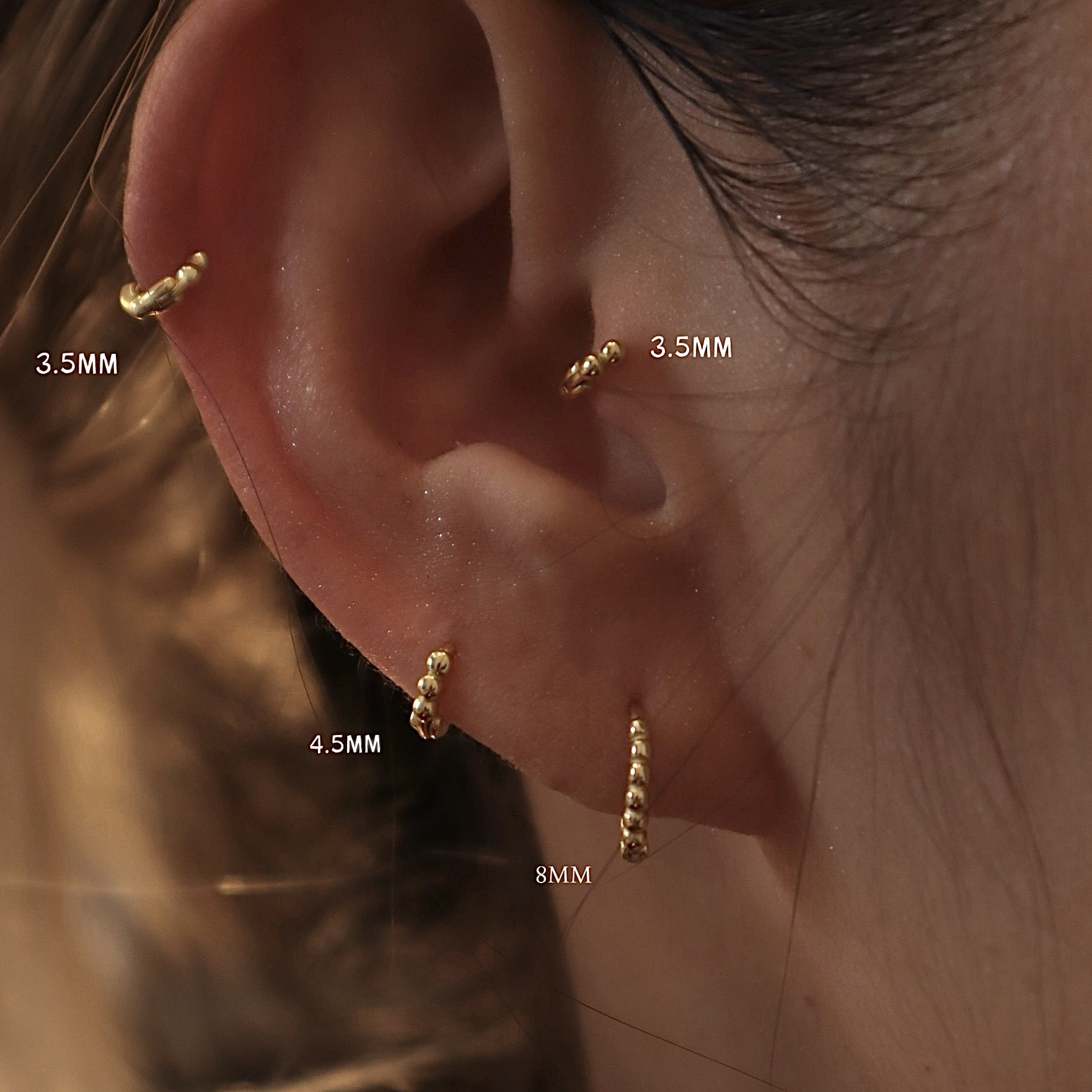 升级s925厚镀金耳屏环!3.5MM单只迷你耳皮钉豆豆小耳圈边缘耳骨钉,饰品/流行首饰/时尚饰品新,耳环,淘宝优惠券,粉丝福利购,淘宝优惠卷
