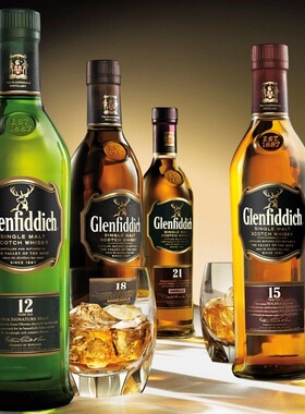 苏格兰Glenfiddich格兰菲迪12年15年18年21年单一麦芽威士忌700ml