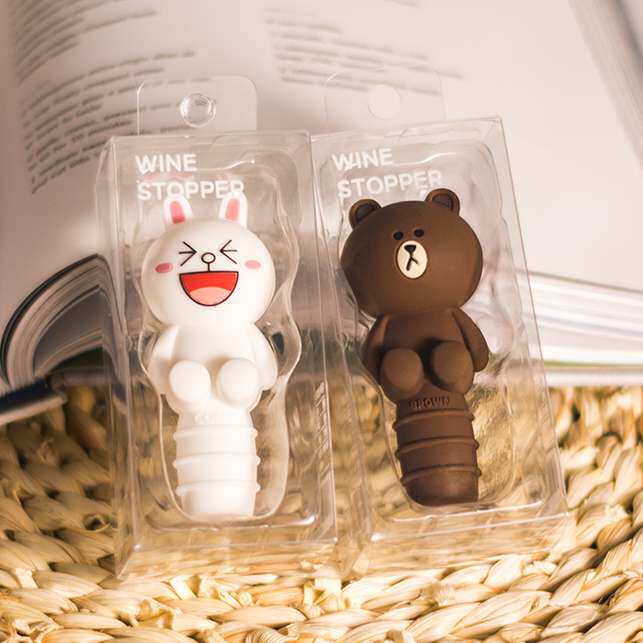 Meng Meng Da Korea LINE FRIENDS Same item Brown Bear Wine stopper Fresh keeping seal up red wine Cork Bottle capin the Tableware , Flagon/Wineglass/Wine , Wine stopper  category - from Buy2taobao.com to provide professional Taobao agent buy service