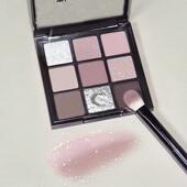 小绿人天菜甜酷灰粉碎钻烟熏沙丘灰粉9色眼影盘ins珠光哑光大地色