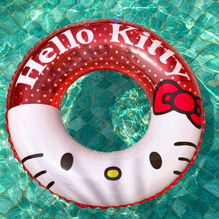 游泳圈成人儿童加厚可爱Hellokitty防侧翻水上充气救生圈腋下泳圈