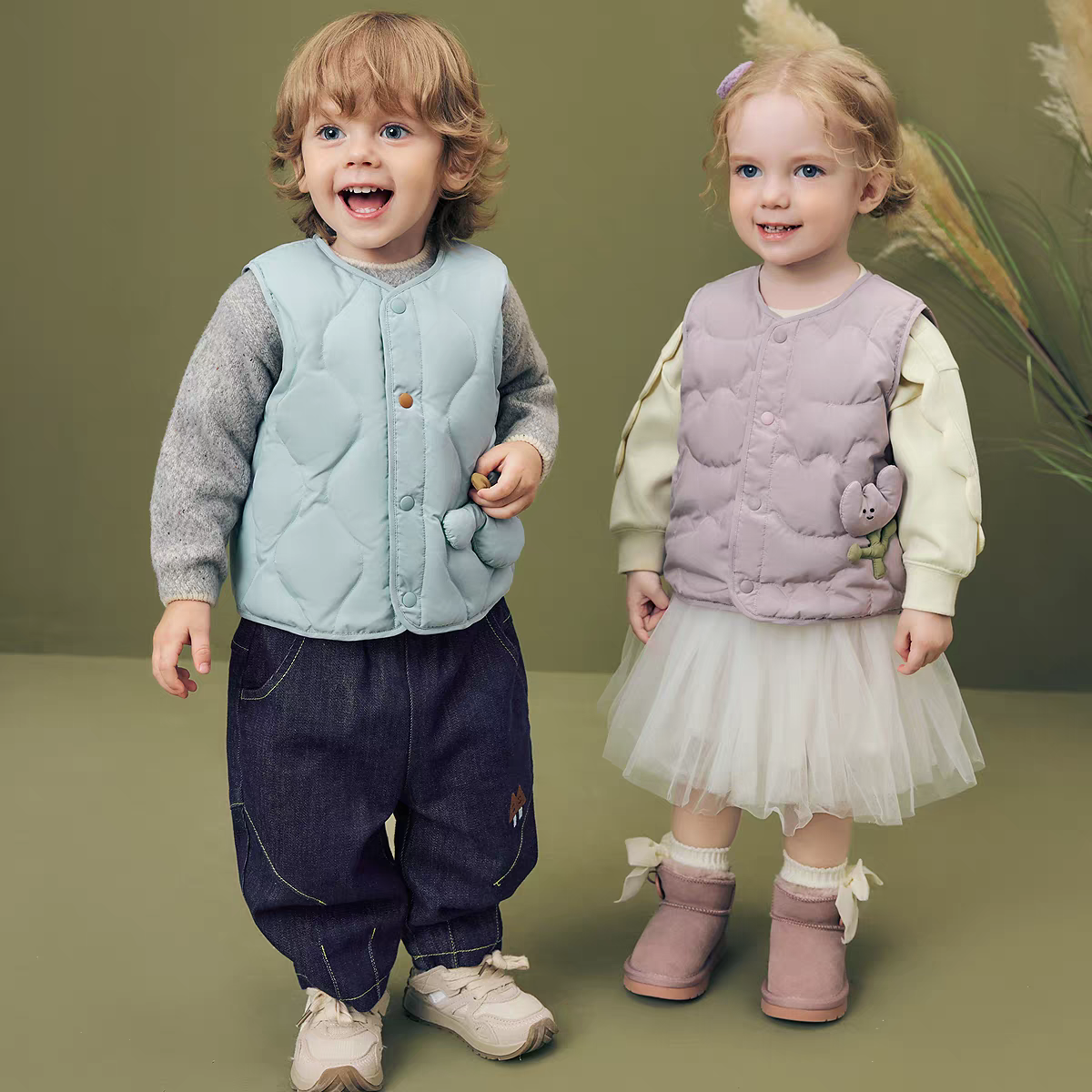 宝宝羽绒马甲保暖背心三防