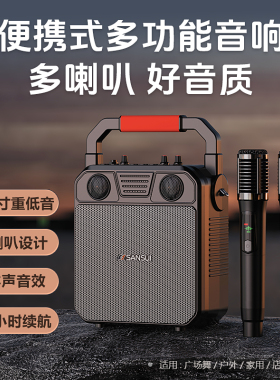 山水大音量户外手提广场舞柏林之声音响家用K歌蓝牙音箱重低音炮