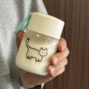 迷你玻璃杯女生高硼硅耐高温防漏泡药冲剂口袋开水杯孕产妇分装杯