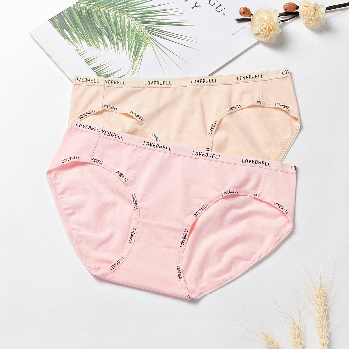BWELL舒适轻柔低腰棉质薄款内裤