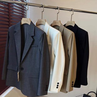 THEWOW客供订单立体裁剪精湛工艺羊毛混纺修身 外套 显瘦一粒扣西装