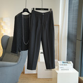 休闲通勤高腰显瘦九分烟管裤 春季 西装 女锥形西裤 832H 裤 质感控入