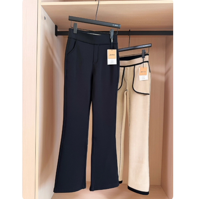 显瘦马体裤微喇裤女秋冬新款