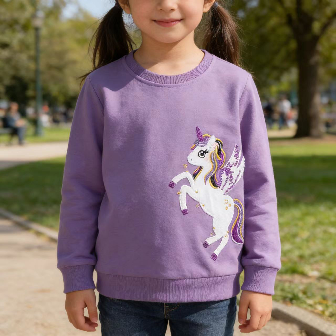 女童打底衫春秋2026新款洋气女宝卫衣韩版休闲女孩春季纯棉上衣